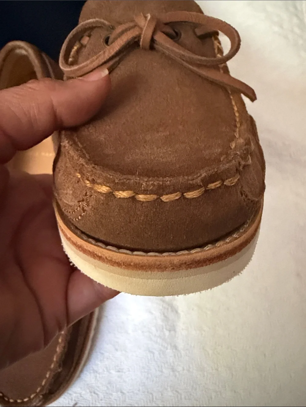 Cole Haan Brown Suede Leather-Lace Moccasin Loafers